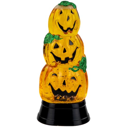 6.5" Orange LED Stacked Jack O' Lanterns Halloween Snow Globe By Northlight | 2" x 2.75" x 6.5" | Michaels®